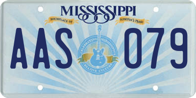 MS license plate AAS079