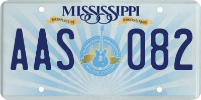 MS license plate AAS082