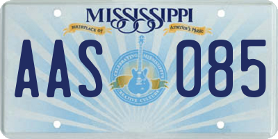 MS license plate AAS085