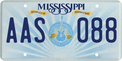 MS license plate AAS088