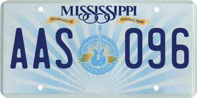 MS license plate AAS096