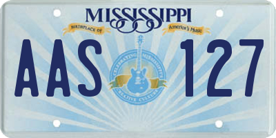 MS license plate AAS127