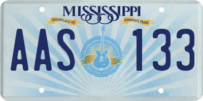 MS license plate AAS133