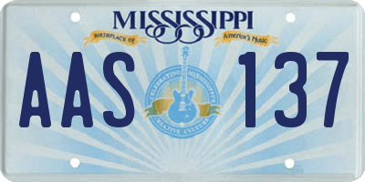 MS license plate AAS137