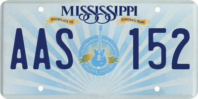 MS license plate AAS152