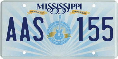 MS license plate AAS155