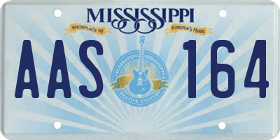 MS license plate AAS164
