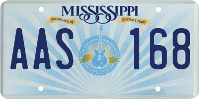 MS license plate AAS168