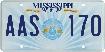 MS license plate AAS170