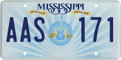 MS license plate AAS171