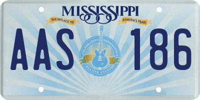 MS license plate AAS186