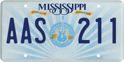 MS license plate AAS211