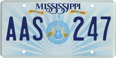 MS license plate AAS247