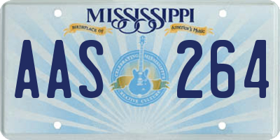 MS license plate AAS264
