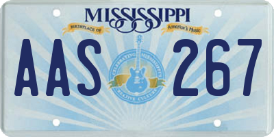 MS license plate AAS267