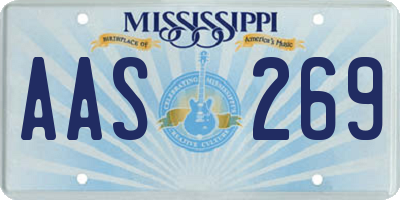 MS license plate AAS269