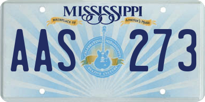 MS license plate AAS273