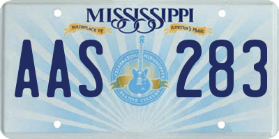 MS license plate AAS283