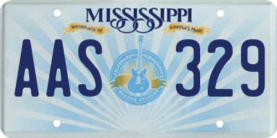 MS license plate AAS329