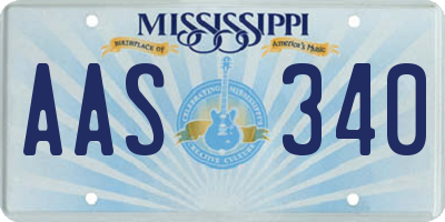 MS license plate AAS340