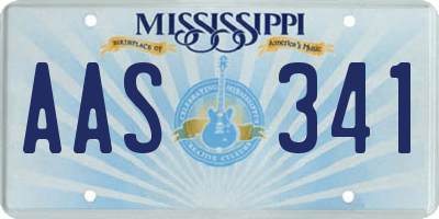 MS license plate AAS341