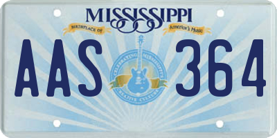 MS license plate AAS364
