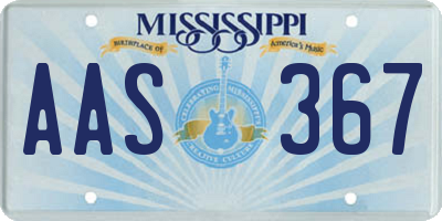 MS license plate AAS367