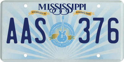 MS license plate AAS376