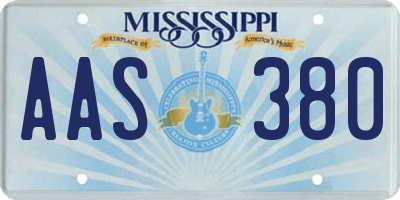 MS license plate AAS380