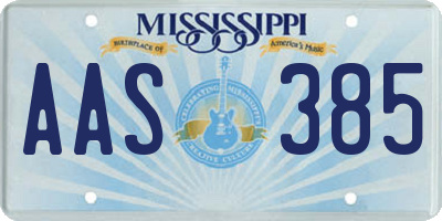 MS license plate AAS385