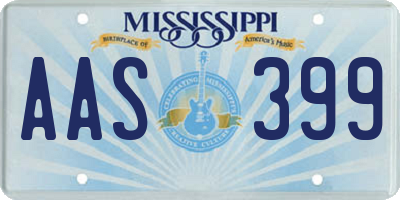 MS license plate AAS399