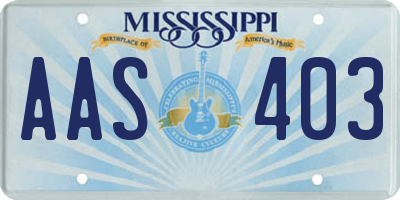 MS license plate AAS403