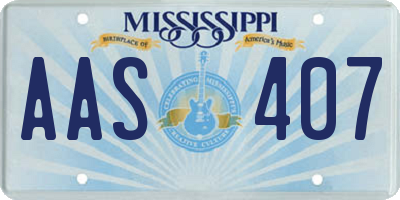 MS license plate AAS407