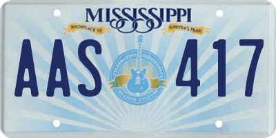 MS license plate AAS417