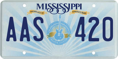 MS license plate AAS420