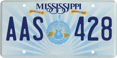 MS license plate AAS428