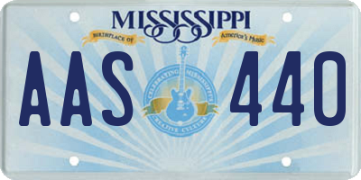 MS license plate AAS440