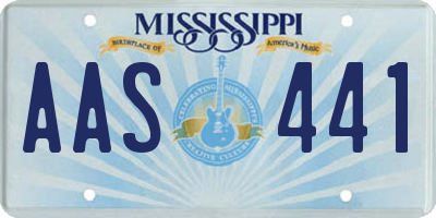 MS license plate AAS441