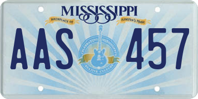 MS license plate AAS457