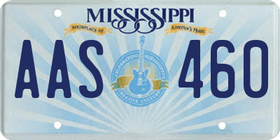 MS license plate AAS460