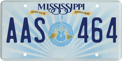 MS license plate AAS464