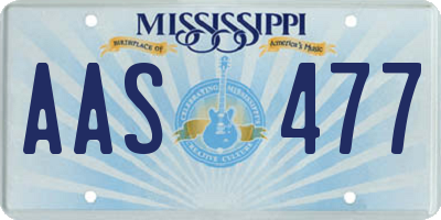 MS license plate AAS477