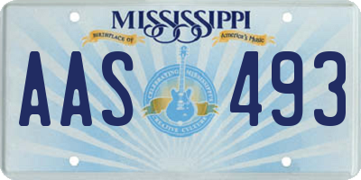 MS license plate AAS493