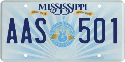 MS license plate AAS501