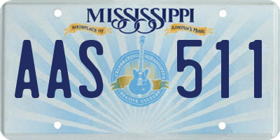 MS license plate AAS511
