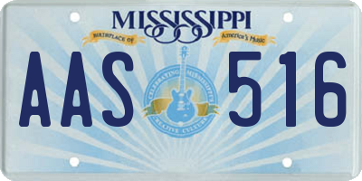 MS license plate AAS516