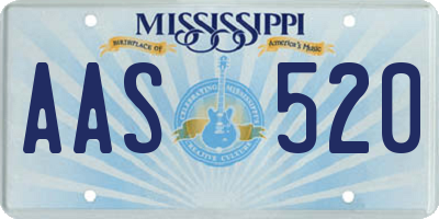 MS license plate AAS520