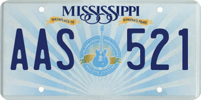 MS license plate AAS521