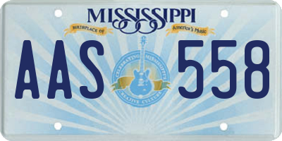 MS license plate AAS558