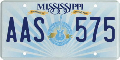 MS license plate AAS575